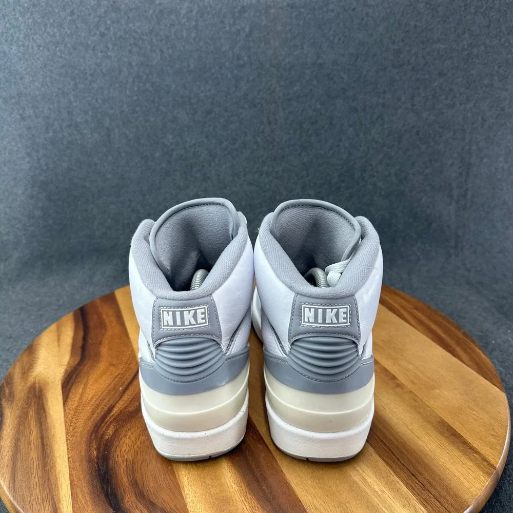 Air Jordan 2 Retro White Cement Grey Sail Black Men's Size 8 DR8884-100